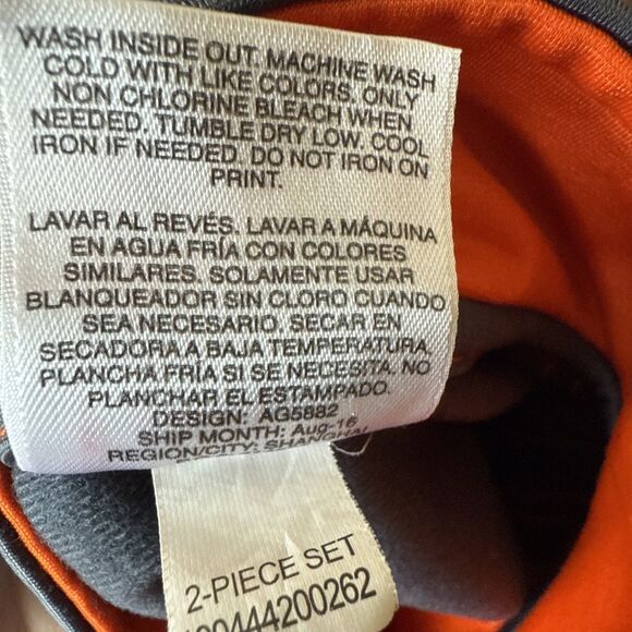 Adidas Jacket Boys Toddler Size 7 Orange Full Zip Age 3-4 Youth Track Jacket - Picture 5 of 6